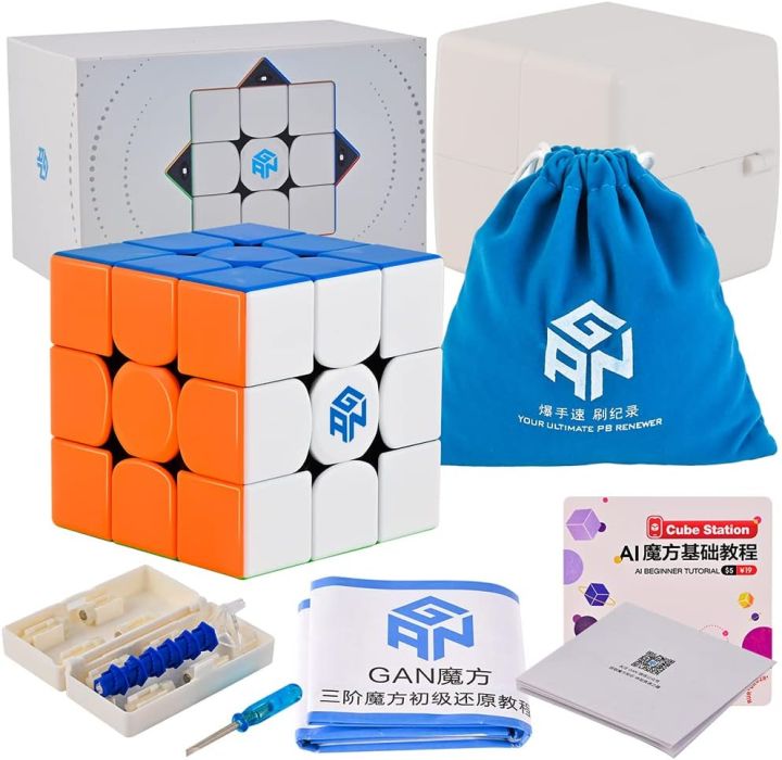 Gan 11 M Pro UV Coated  Magnetic Speed Cube Porfessional Stickerless (UV Coated) Frosted Inside Adjustable Magnetic Technology