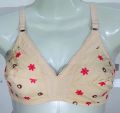 Cotton Bra for Women - (Fancy Embroided Stars). 