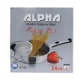 Alpha Stainless Steel 24cm Fry Pan - Encapsulated Double Bottom -Alpha Cookware Best Fry Pan for Cooking. 