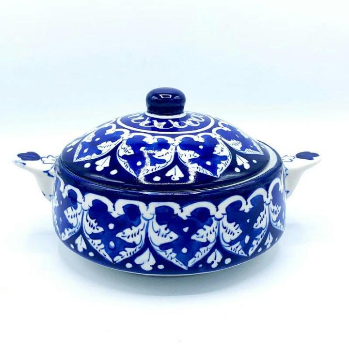 Blue Pottery, Hand Made, Hand Painted, Handi,