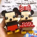 Disney Blocks Mickey Mouse Minnie Action Figure Kawaii Figure Building Blocks Diy Assembling Model Educational Toys Gifts. 