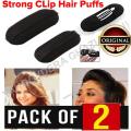 Hair Puff With Comb PACK OF 2 Hair Clip Puff Bun French Puff Princess Style Band Clip In Hair - Best Quality - Washable Durable- With Strong Clips Grips to Hold.  Totally Invisible. 