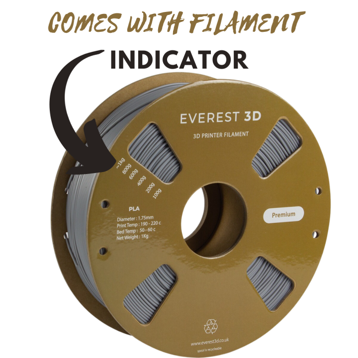 PLA FILAMENT EVEREST 3D PREMIUM 1KG