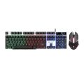 Semi-Mechanical Keyboard Mouse combo Kit GTX350 USB Gaming PC Rainbow Colorful LED Illuminated Backlit Gamer Keyboards For Office Computer Accessories. 