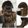 Hair Extension Natural Brown to Golden Brown Ombre Highlights 30 inches EliteExtensions Brand Can attend 50+ parties.. 