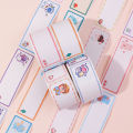 1Roll Cartoon Label Tape Name Sticker Multifunctional Label Sticker School Stationary Supplies. 