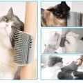 Cat Corner Brush Comb Massager for Cat Arch Plastic Scratcher Remove Hair Comb Grooming with Catnip Cat Self Cleaning Cat Supply. 