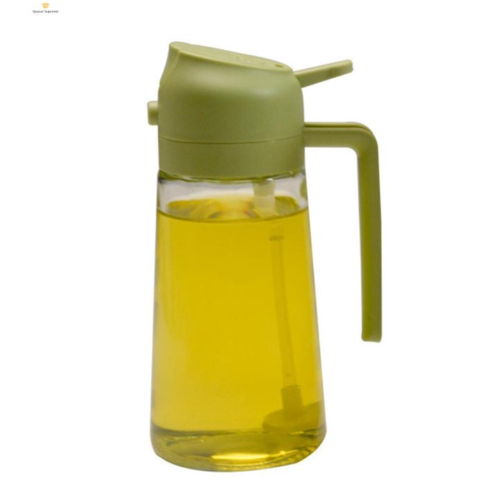Quasar Kitchen Oil Dispenser 600ml Oil Sprayer Bottle for Kitchen Dual Function Olive Oil Dispenser Precise Oil Control Cooking Bbq Gadget Precision Oil Sprayer