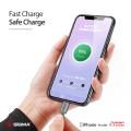 Sigma Turbo Series TC-3 Lightning (Iphone) Auto Disconnect Fast Charging Data Cable for Iphone (Lightning) Mobile Phones Pure Copper Wire Quick Charging Cable. 