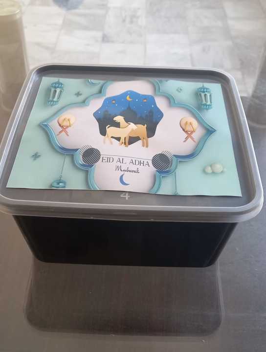 6 pcs Eid ul Adha /Aqueeqa Meat Distribution Plastic Boxes in 1/2 kg, 1 kg and 2 kg sizes with customized designs r/meat boxes for Eid ul Azha/premium quality boxes for meat distribution for eid