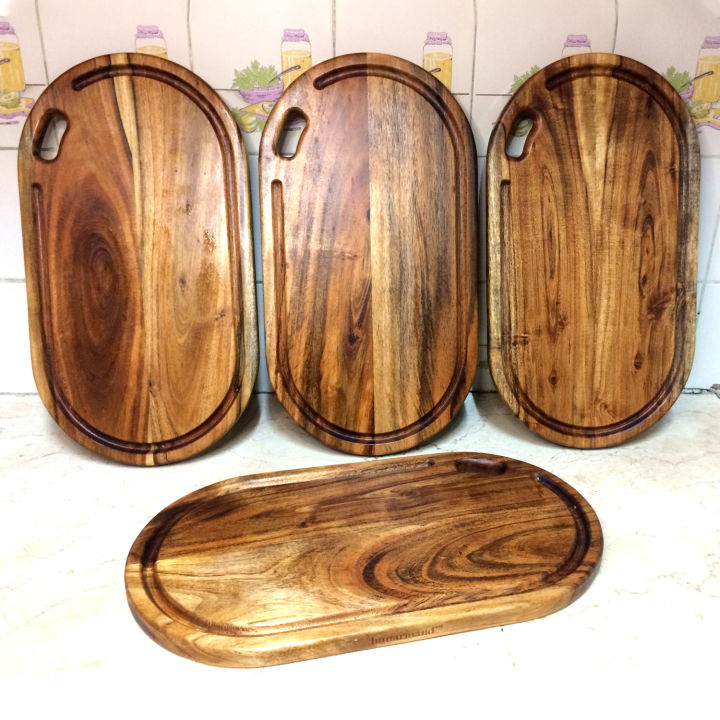 Acacia%20Oblong%20Cutting%20Board%20-%20Wooden%2017"%20x%209"%20Face%20Grain%20Kikar%20Wood%20Chopping%20Board%20-%20Image%203