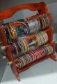 Wooden Bangles Stand , Chori Stand, Jewellery Stand Hand Crafted Best for Girls Women's Bangles & Jewellery Storage 6 Rods. 