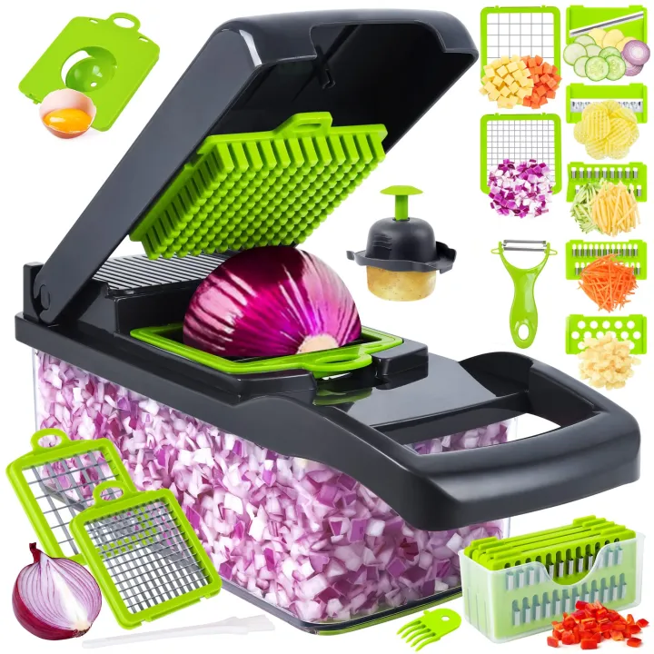 16-in-1%20Multi-Functional%20Vegetable%20Chopper%20Slicer%20Shredder%20with%20Basket,%20Cheese%20Slicer,%20Food%20Chopper,%20Veggie%20Chopper,%20Onion%20Chopper,%20Salad%20Chopper,%20Mandoline%20Slicer%20&%20Cheese%20Grater,%2016%20in%201%20Vegetable%20Chopper%20with%20Container,%20(Gray)%20-%20Image%202