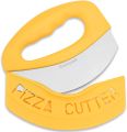 HashMart- 1 Pc Pizza Cutter Food Chopper Super Sharp Blade Stainless Steel Pizza Cutter Rocker Slicer with Protective Sheath Cover Multi-Function Pizza Knife Kitchen Tools, Dishwasher Safe Heavy Duty (Multicolor). 