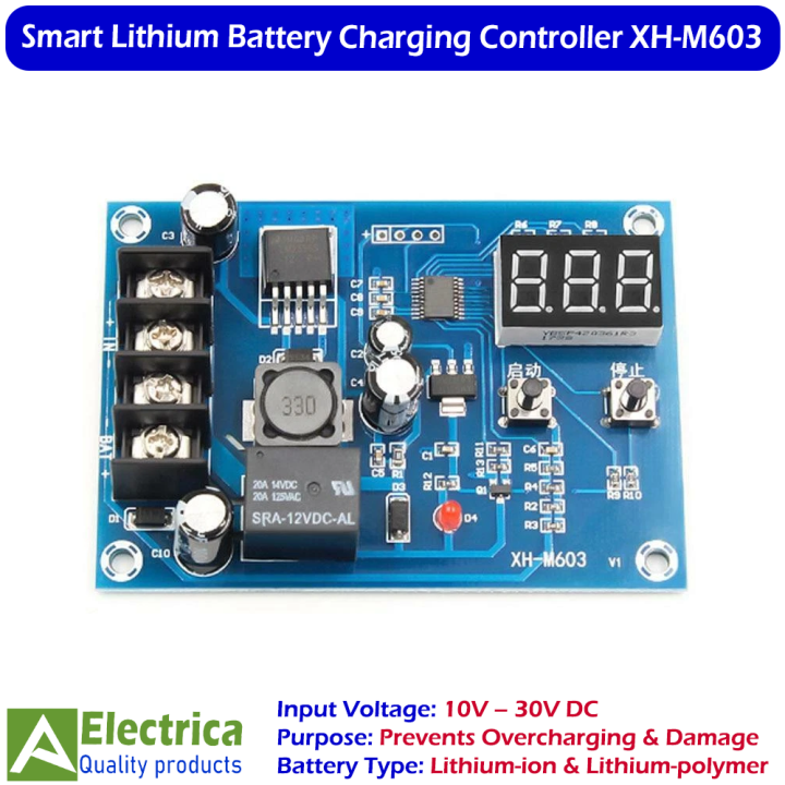 XH-M603 Lithium Battery Charging Control Module – Automatic Cut-Off & Protection Board for Safe Battery Management by Electrica