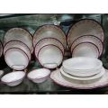 87 Pieces - Melamine / Plastic Dinner Set For 8 Person Service. 