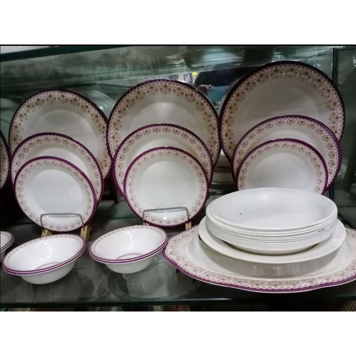 87 Pieces - Melamine / Plastic Dinner Set For 8 Person Service