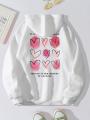 Classy Stylish Colorful Hearts Print Kangaroo Hoodie. 