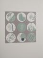 Green aesthetic UNCUT Journaling sticker sheet uncut - ( 9 x 9) cm. 