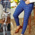 Spring Pants Plaid Leisure Spring Suit Pants. 