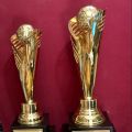 Football Championship Trophies brass metal full size with customized name & logos. 