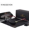 KINGSEVEN Gold Black Aluminum HD Polarized Sunglasses. 