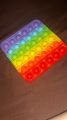 Silicon Rainbow Pop It Fidget Toy- Square Shape Stress and Anxiety Relief for Kids & Adults with Sensory Fun. 