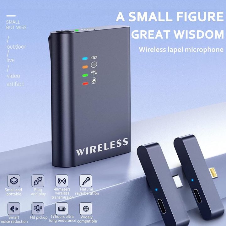 New%20Amgras%20Dual%20Sound%20Meta%202%20Pro%20Wireless%20Lavalier%20Microphone%20Portable%20With%20Noise%20Cancelling%20Mini%20Microphone%20for%20Vloggers%20-%20For%20Android%20Type%20C%20&%20IOs%20for%20Iphone%20-%20Image%202