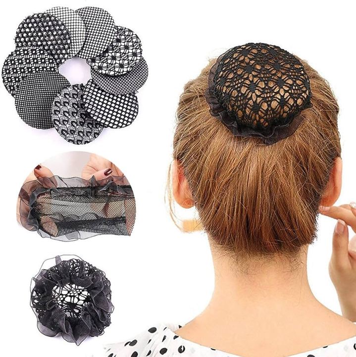 Hair Bun Cover Snood Net - Black