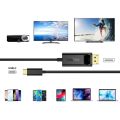 Choetech unidirectional USB Type C monitor video cable - Display Port 4K 1,2m black. 