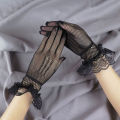 Mesh Gloves For Women Thin Hollow Sexy Black Sexy Accessories Lace Elegant Retro Dance Sun Protection For Performance. 