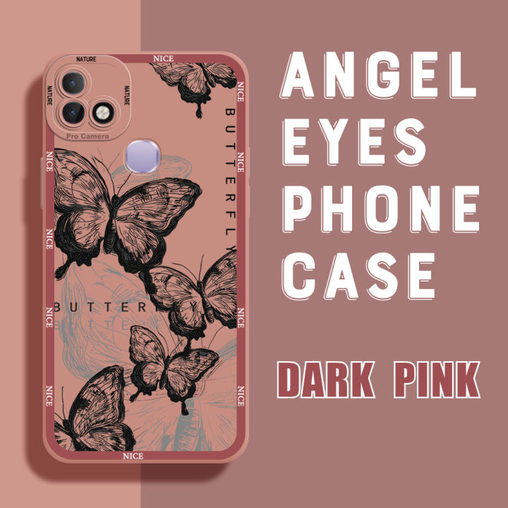 Infinix Hot 10i Smart 5 Pro Cartoon Butterfly Phone Case Soft Rubber Back Cover with Camera Protection Design