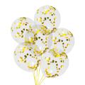 Pack Of 5pcs Confetti Balloons 12 Inch Confetti Filled Transparent Latex Balloons for Happy Birthday, Wedding Anniversary, Baby Shower and Welcome Parties Decorations. 