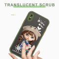UCUC for Vivo Y93 Back Cover Rainbow Lovely Girls Frosted Transparent Hard Phone Case Thin Shockproof Full Cover Camera Protect Case. 