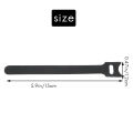 ARMICO 20PCS Fastening Cable Ties Reusable,Newlan Adjustable Cord Straps Premium 6-Inch Adjustable Cord Ties, Microfiber Cloth Cable Management Straps Hook Loop Cord Organizer Wire Ties Reusable-Black. 