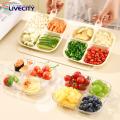 Divided Plate for Healthy Eating Easy-to-clean Divided Plate with Four Compartments Reusable Food Plate for Home Kitchen Sauce Dish Included Ideal for Southeast Asian Buyers Safe Material Food Tray. 