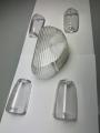 White Back Light Cover For 70 Bike With 4 White Indicator Cover For 70 Motorcycle. 
