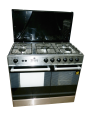 Welcome 5 Burner Gas Cooking Range WC-786 - Black and Grey. 