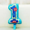 FIRST BIRTHDAY NUMBER FOIL BALLOON IN BLUE COLOR ( 14 INCH IN SIZE ). 