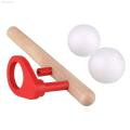 Wooden Games Floating Ball Blow Tube & Foam Balls Blow Toys - Multicolor, Pack of 1 set. 