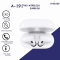 Anbuds A-19 - Wireless Earbuds - Airport - Active Noise Reduction Earpods With Built-in Mic - Airbuds - High Quality Earpods - Bluetooth Earphone. 