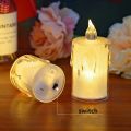 LED Candle Lights, Pack of 3 Flameless Candle Lamp Acrylic Tea Lights Battery Operated Small Night Lamp Tears Candle Light for Party Home Decor. 