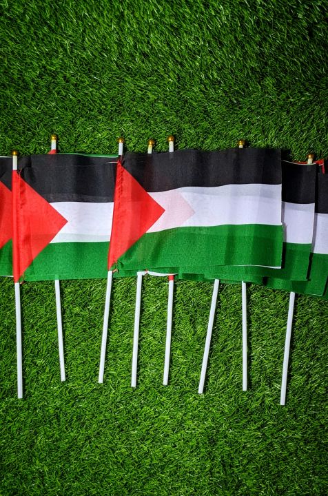 Premium Quality Palestine Flag (3 Pieces) Small Palestine Flag Palestine Gaza Flag Hand Flag Best Quality Flag In Very Low Price Premium Flag