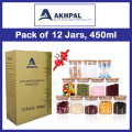 AKHPAL Glass Jars Set,Upgrade Spice Jars with Wood Airtight Lids and Labels, 450ml, 12 Piece Small Food Storage Containers for Home Kitchen, Tea, Herbs, Sugar, Salt, Coffee, Flour, Herbs, Grains…. 