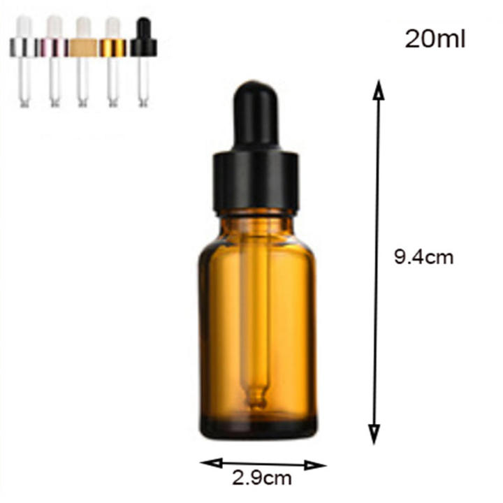 Brown Aromatherapy bottle Aromatherapy Empty Pipette Drop bottle Glass Massage dropper bottle for Spa Relaxation Wellness