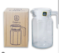 Jug – Small Glass (500ml ) Jug, High Quality Glass Jug, Multi-Purpose Small glass jug with cap Juice and Water Jug 500ml Random Design (Small Size). 