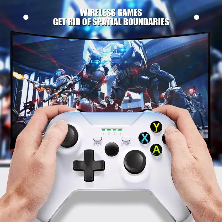 Xbox%20one%20Wireless%20Controller%20PC%20Game%20Controller,%202.4GHZ%20Wireless%20Game%20Controller%20Compatible%20with%20Xbox%20One/One%20S/One%20X%20and%20PC%20with%20Built-in%20Dual%20Vibration%20%EF%BC%88White)%20-%20Image%206