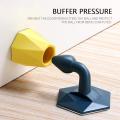 1pc Silicone Door Suction Door Wall Buffer Practical Protection Bracket Punch-free Inhalation Crash Pad Silent Door Stop. 