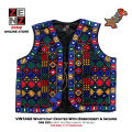 ZENZ Pakistani Traditional Wear Vintage Waist Coat Koti Waistcoat Jacket crafted with Embroidery & Sequins Size 16(32) Chest x 15 Length Inches. 