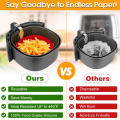 2PCS Silicone Air Fryer Liners Reusable Air Fryer Pot Air Fryer Accessories Baking Parchment Paper. 
